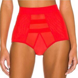 Free People HAH Hi Waisted Panty Red